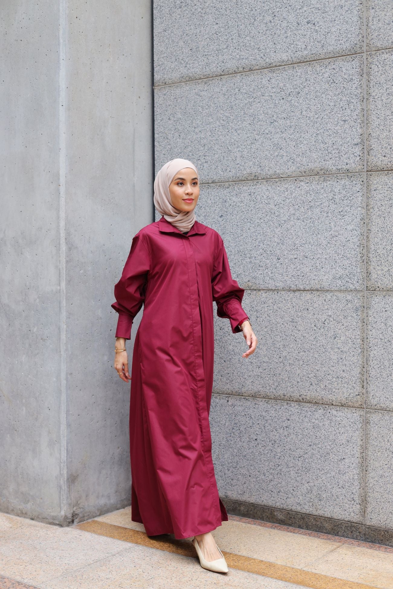 Modelle Dress - Maroon (Pre-Order)